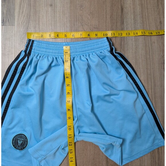 Inter Miami Size M Soccer Shorts Elastic Waist Drawstring Unbranded Futbol Messi - Picture 8 of 9